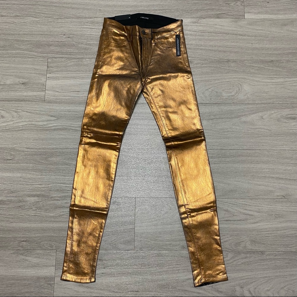 NWT J Brand Metallic Bronze Skinny Jeans size 24 - Picture 11 of 16